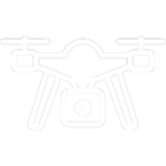 drone A monochrome drone icon on a white background.